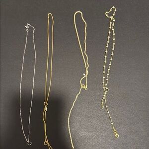 Elegant Gold and Silver Necklace Set